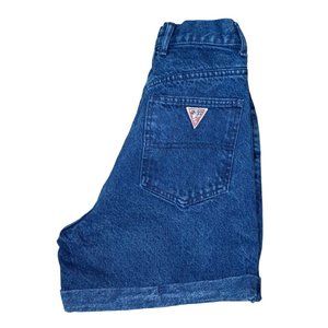 Vintage Guess Jean Shorts Womens Size 27 24 Blue Indigo Denim Georges Marciano D